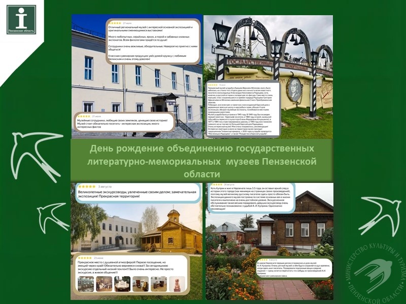 День рождение объединения государственных литературно-мемориальных музеев Пензенской области День рождение объединения государственных литературно-мемориальных музеев Пензенской области